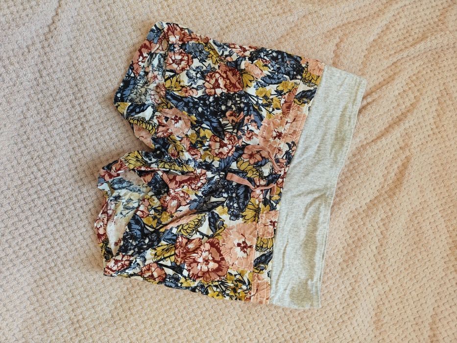 Sprzedam szorty ciążowe z pasem na brzuch, z lnem i wiskozą