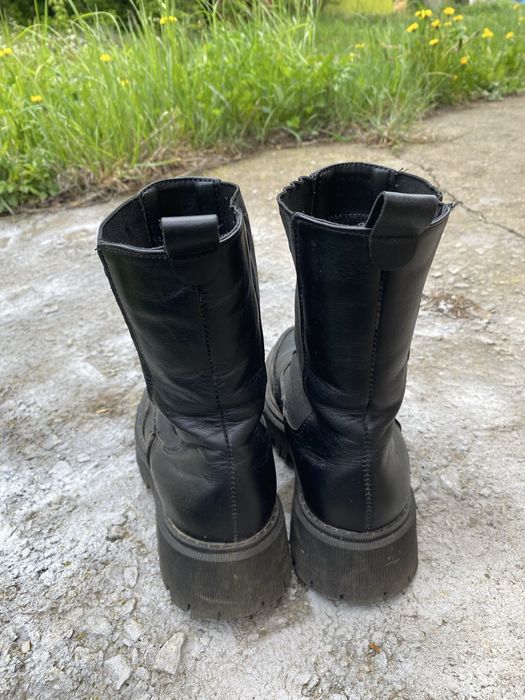 Черевики жіночі зимові на хутрі, колір чорний