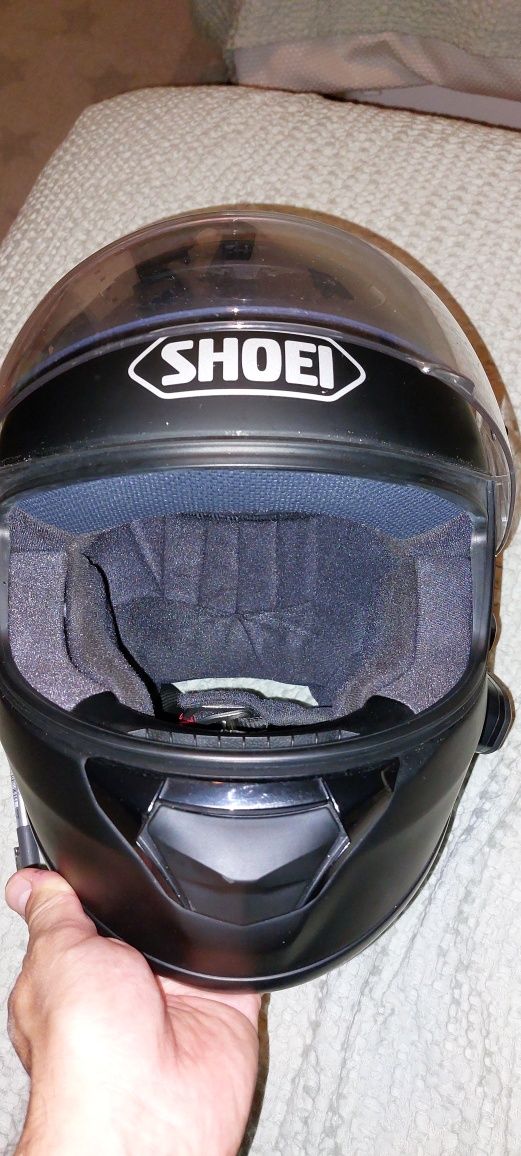 Capacete Shoei Quest Preto com Sena SF2