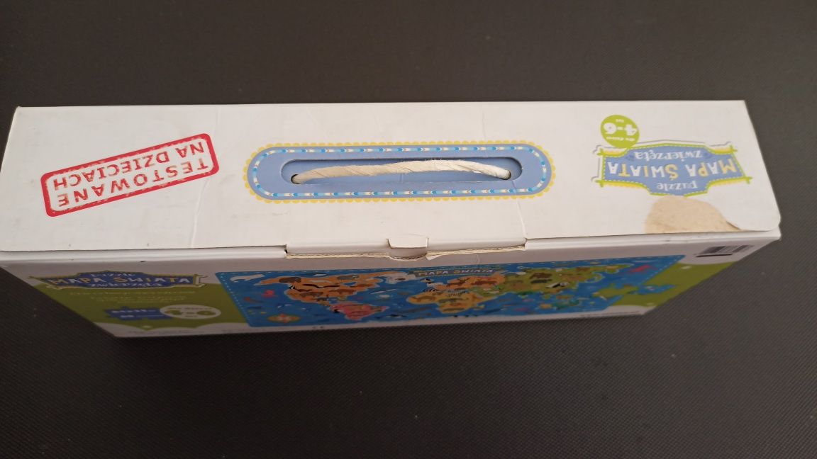 Puzzle czuczu mapa świata zwierzęta 4-6 lat