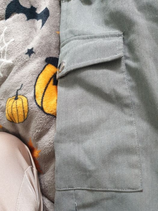 Spodnie cargo szare joggery z łańcuchem