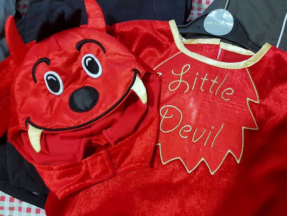 Little Devil komplet 12-18 m  kostium diabełek Marks & Spencer