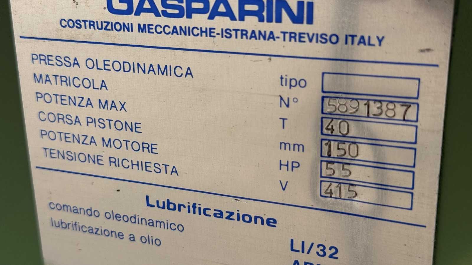 Prasa krawędziowa krawędziarka giętarka Gasparini 40t x 2050mm PROSTA