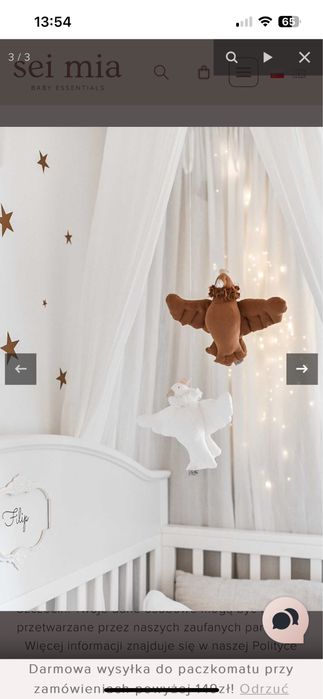 Gołabek Sei Mia seimia dekoracja wiszaca do pokoju dzieciecego