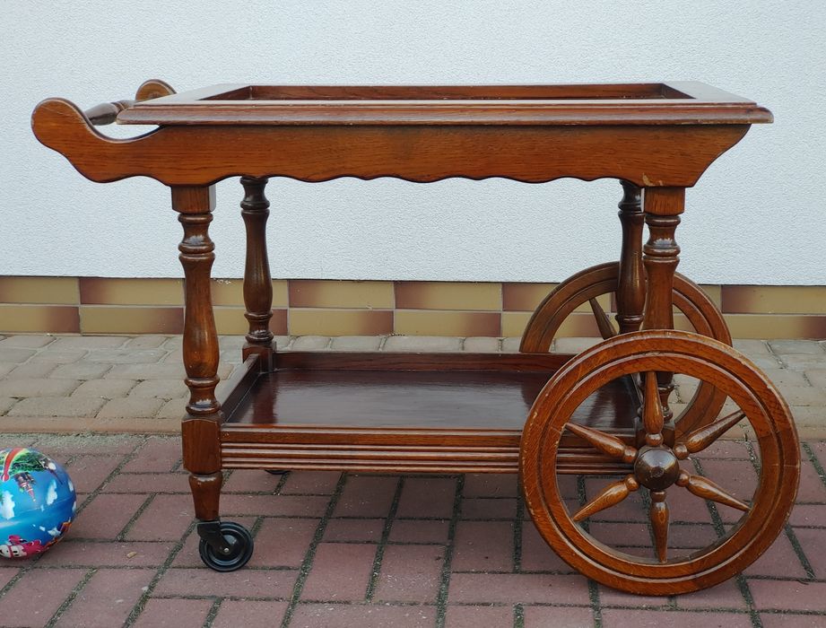 Barek na kółkach barek dębowy