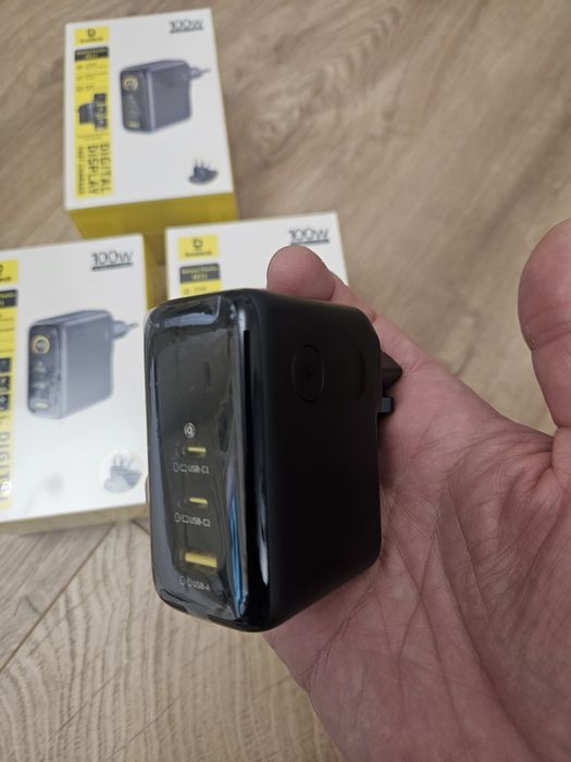 Baseus PicoGo AE21 100w, складна вилка+дисплей,  зарядний, НОВИНКА