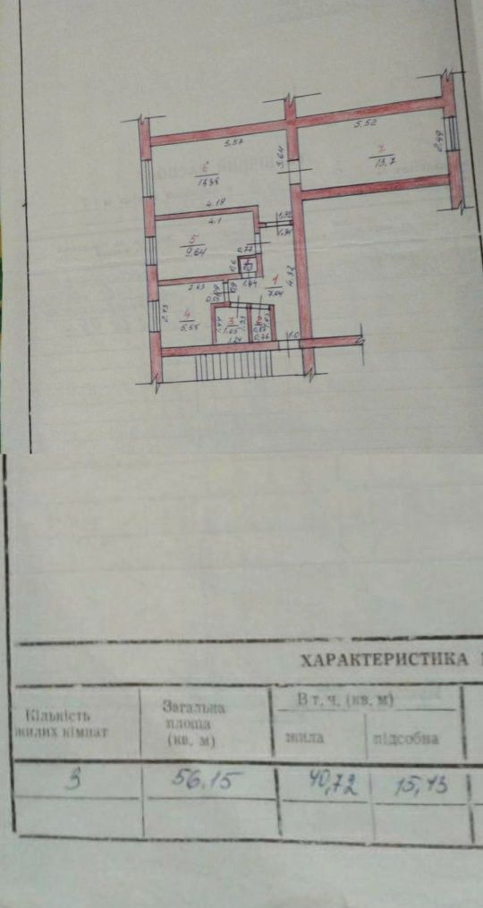 3комнатная Квартира с ремонтом