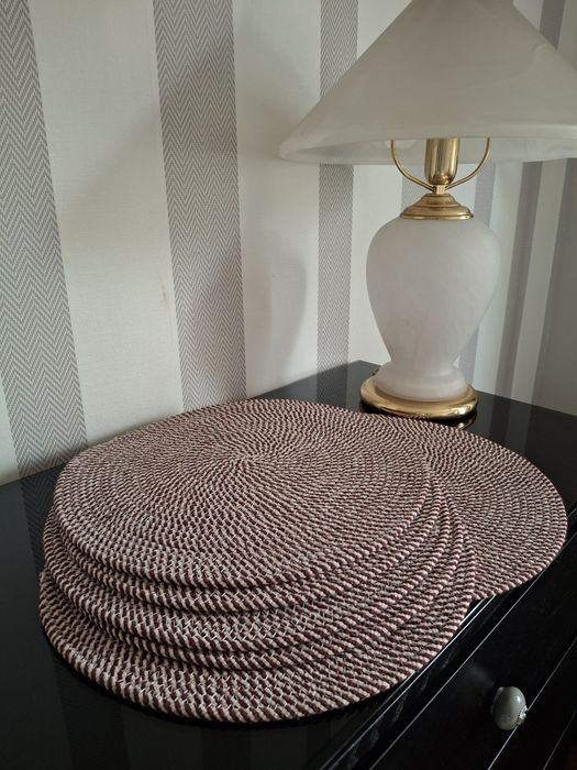 podkładki na stół talerz grube bawełniane komplet 6 szt.  jakość Nowe