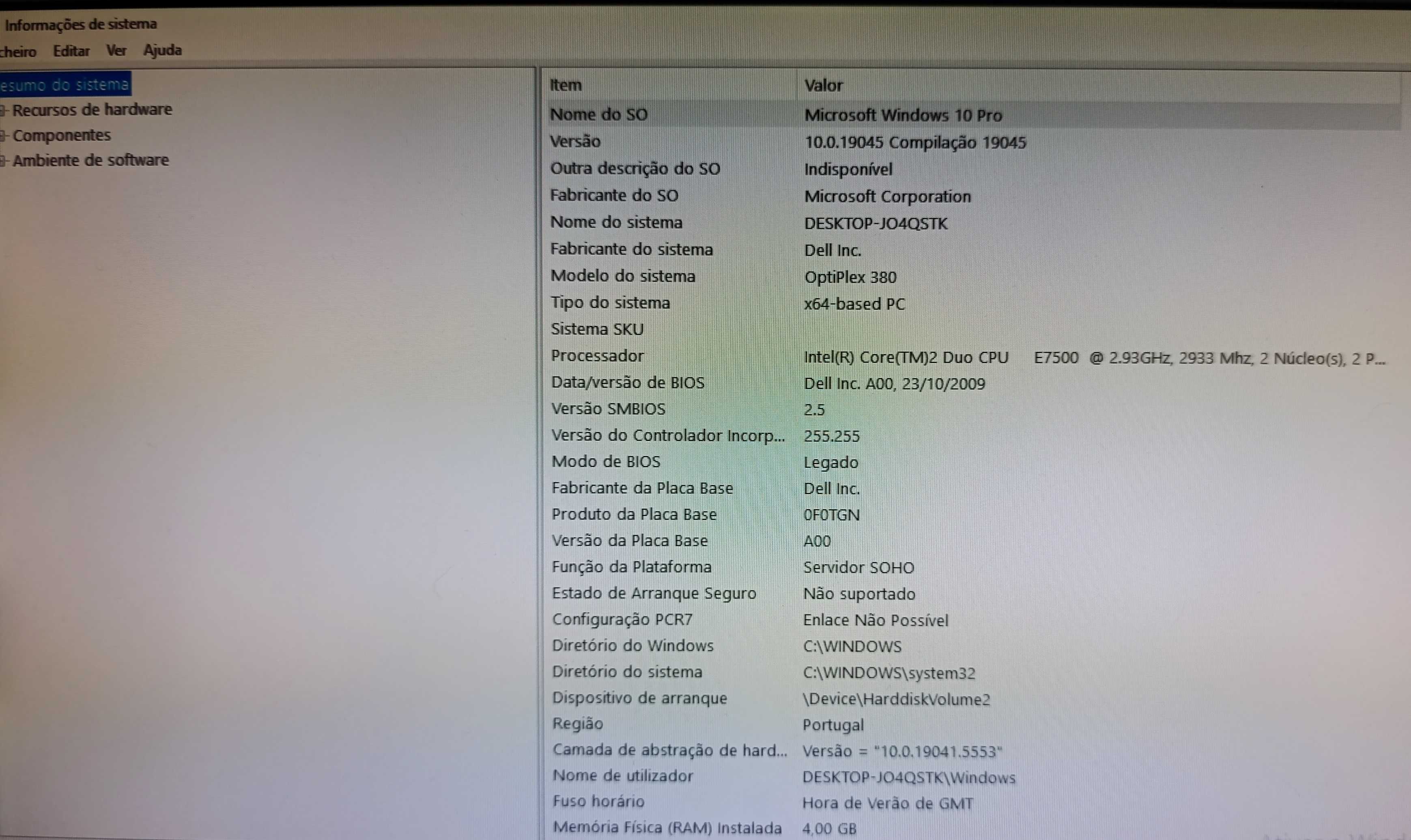 Dell Optiplex 380 c/ Windows 10