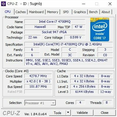 ТОП процесор Core i7 4700MQ 8x4.3GHz для ноутбука Haswell