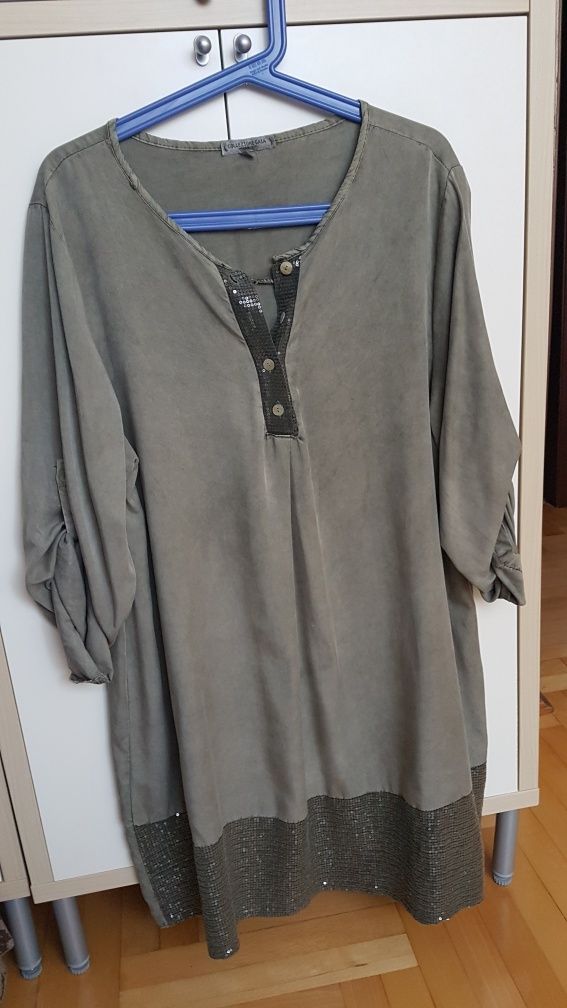 Sukienka  Made in Italy , roz.L  kolor oliwkowy