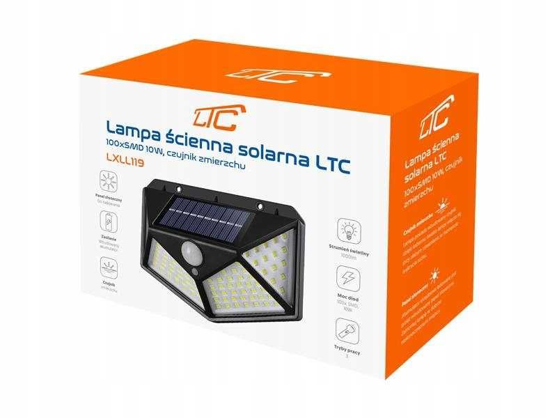 Lampa solarna ścienna zmierzchowa 1000lm 10W