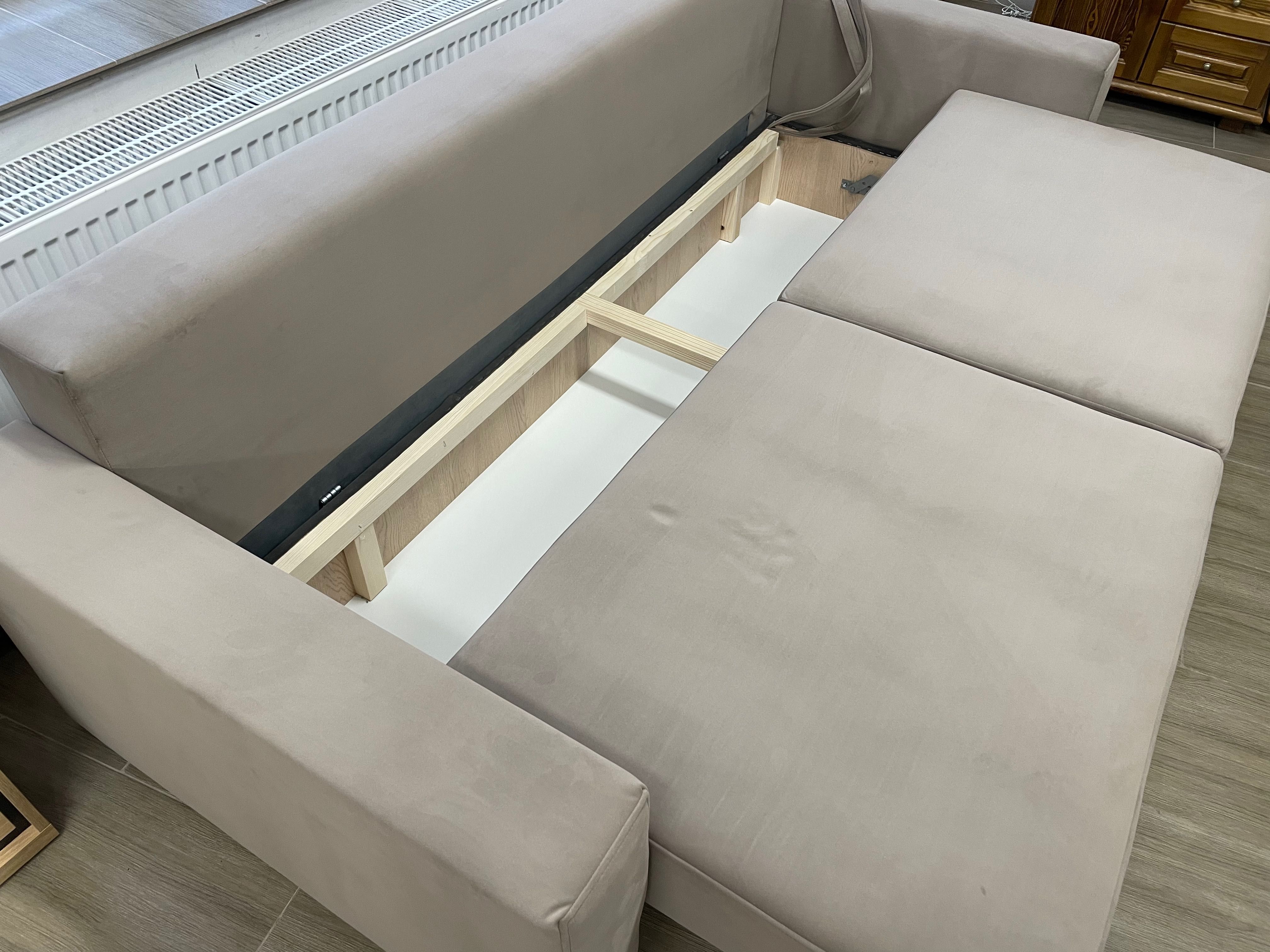 Kanapa, sofa z funkcją spania + pojemnik na pościel, Kwadra