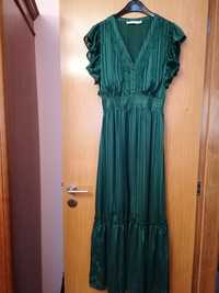 vendo vestido verde brilhante