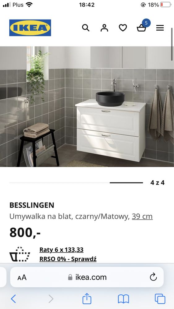 Umywalka nowa ikea