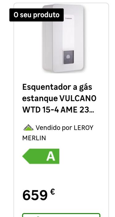 Esquentador novo (entrega incluida)