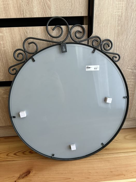Lustro w czarnej ramie 50 cm Ikea Ekne