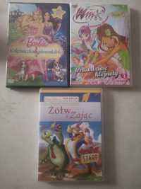 Bajki DVD Barbi, Winx i Żółw i Zająć