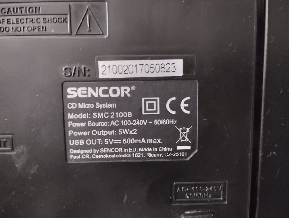 Wieża stereo Sencor z Bluetooth Świetny dźwięk