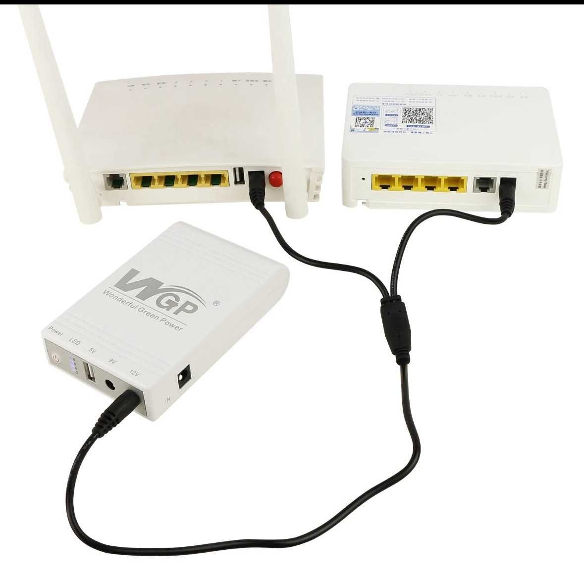 Mini UPS Wi Fi  Ровтер Модем UPS 10400 Mah 25Wh 12V/9V/5V аккумулятор