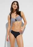 BONPRIX bikini na fiszbinach usztywniane czarno-białe r.38(75E)