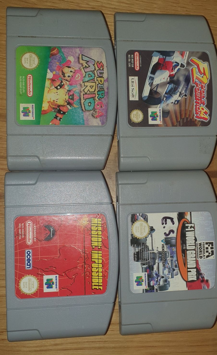 Nintendo 64, zestaw dwa pady, siedem gier