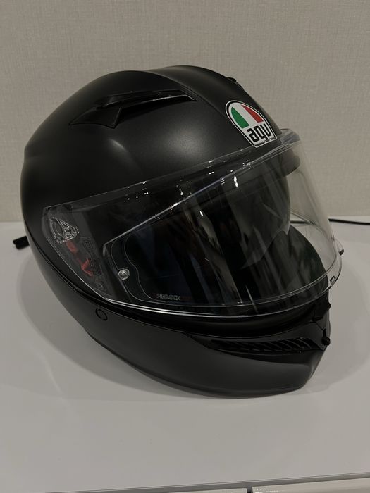 Мотошлем AGV K-3 MATT BLACK с гарнитурой FreedConn и пинлоком