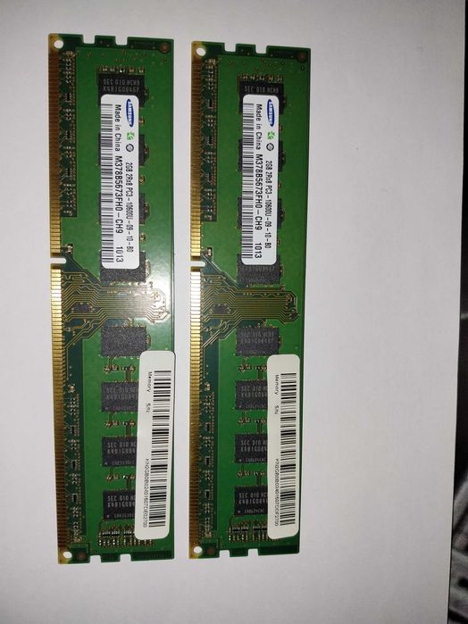 2 Samsung RAM Memory Modules, 2 GB, 2Rx8, PC3-10600U (Shipping from €3.51)64550231254274120