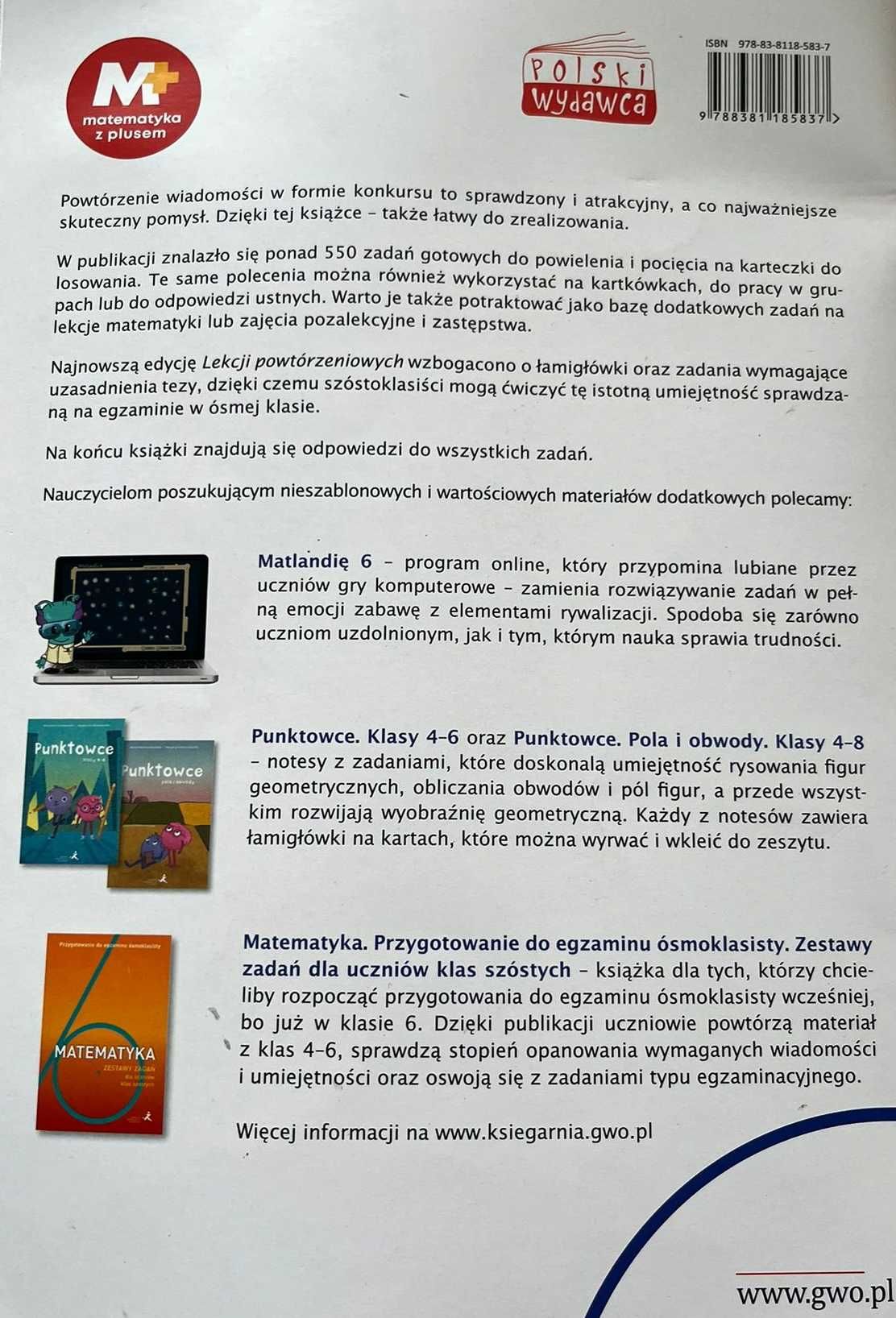 Matematyka z plusem klasa 6 gdańskie wydawnictwo oświatowe