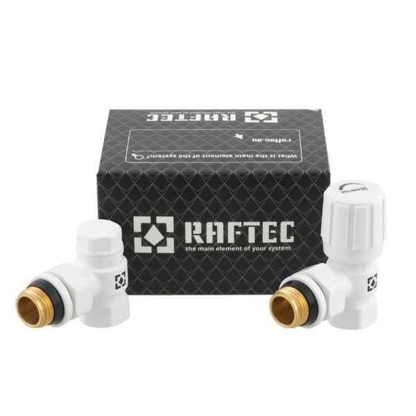 Комплект для подключения радиатора угловой Raftec WHITE 1/2' DKTU11-W