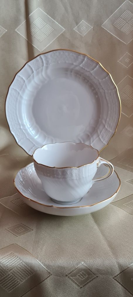 Trio Miśnia / stara porcelana / miśnieńska porcelana