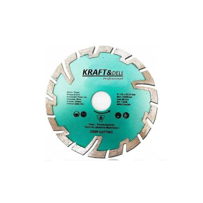 TARCZA DIAMENTOWA segmentowa 125x22,2mm do cięcia gresu płytek KD928