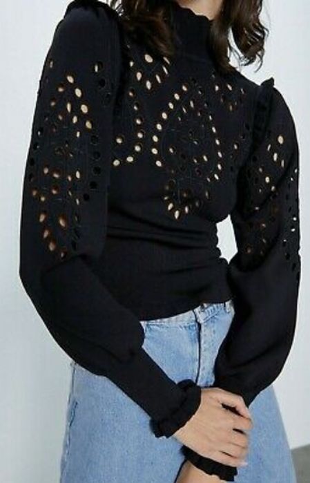 Стильный джемпер от zara с пышными рукавами limited edition