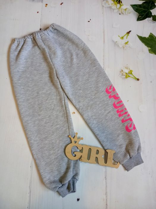 Брюки штани джогери спортивні на флісі шкільні в клітинку теплі 6 7 р