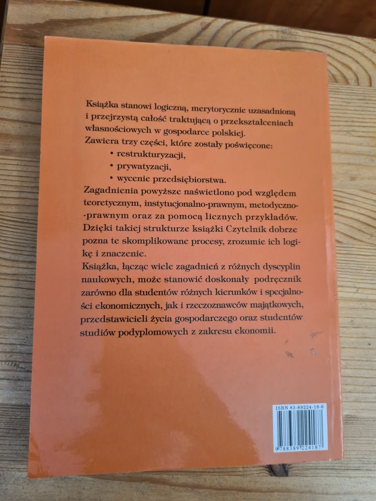 Restrukturyzacja, prywatyzacja i wycena przedsiębiorstwa ~