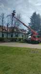 Wycinka drzew, podnośnik koszowy, zwyżka 21m
