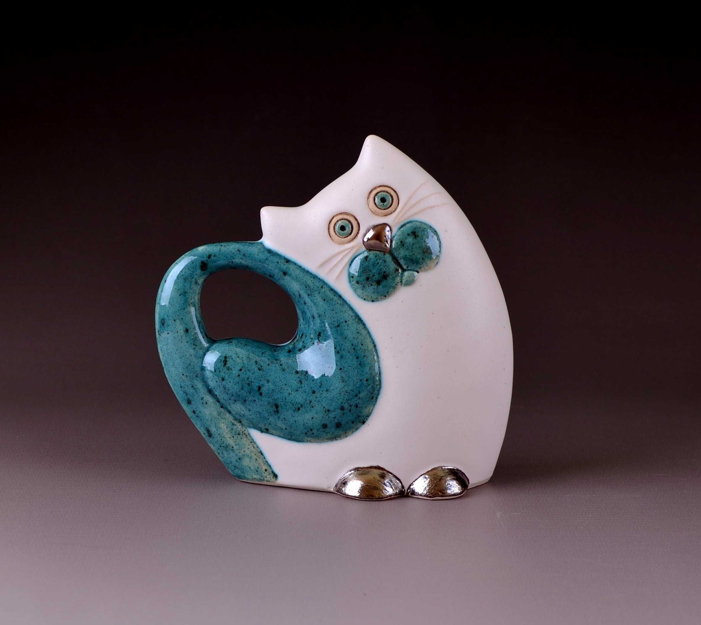 Kot figurka koty ceramiczne