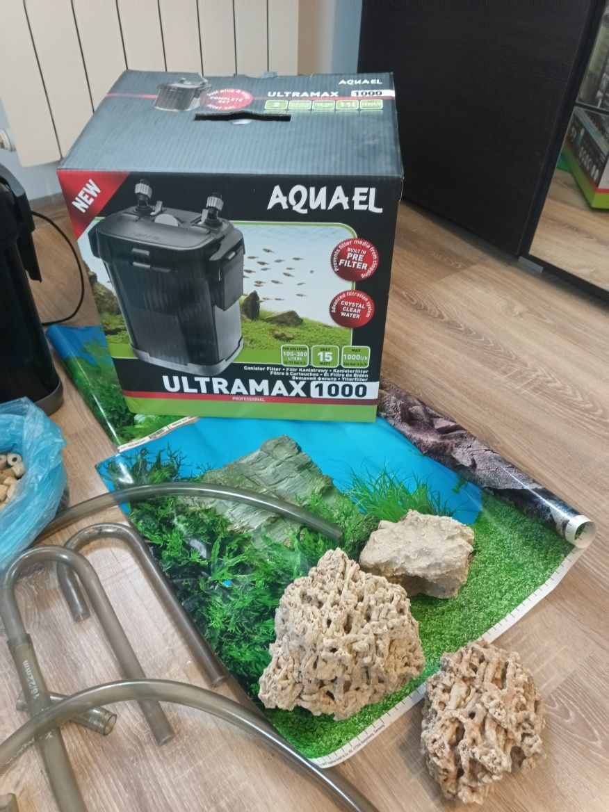 Aquael akwarium 60L zestaw z szafką, filtrem i grzafka