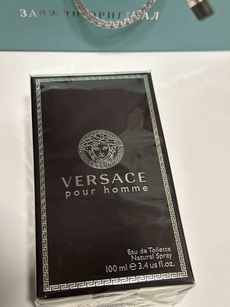 Туалетна вода Versace Pour Homme для чоловіків, 100 мл, оригінал