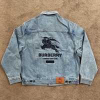Supreme Burberry Denim Trucker Jacket M/L