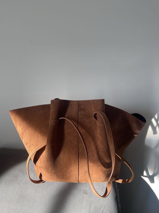 Torebka zamszowa brązowa