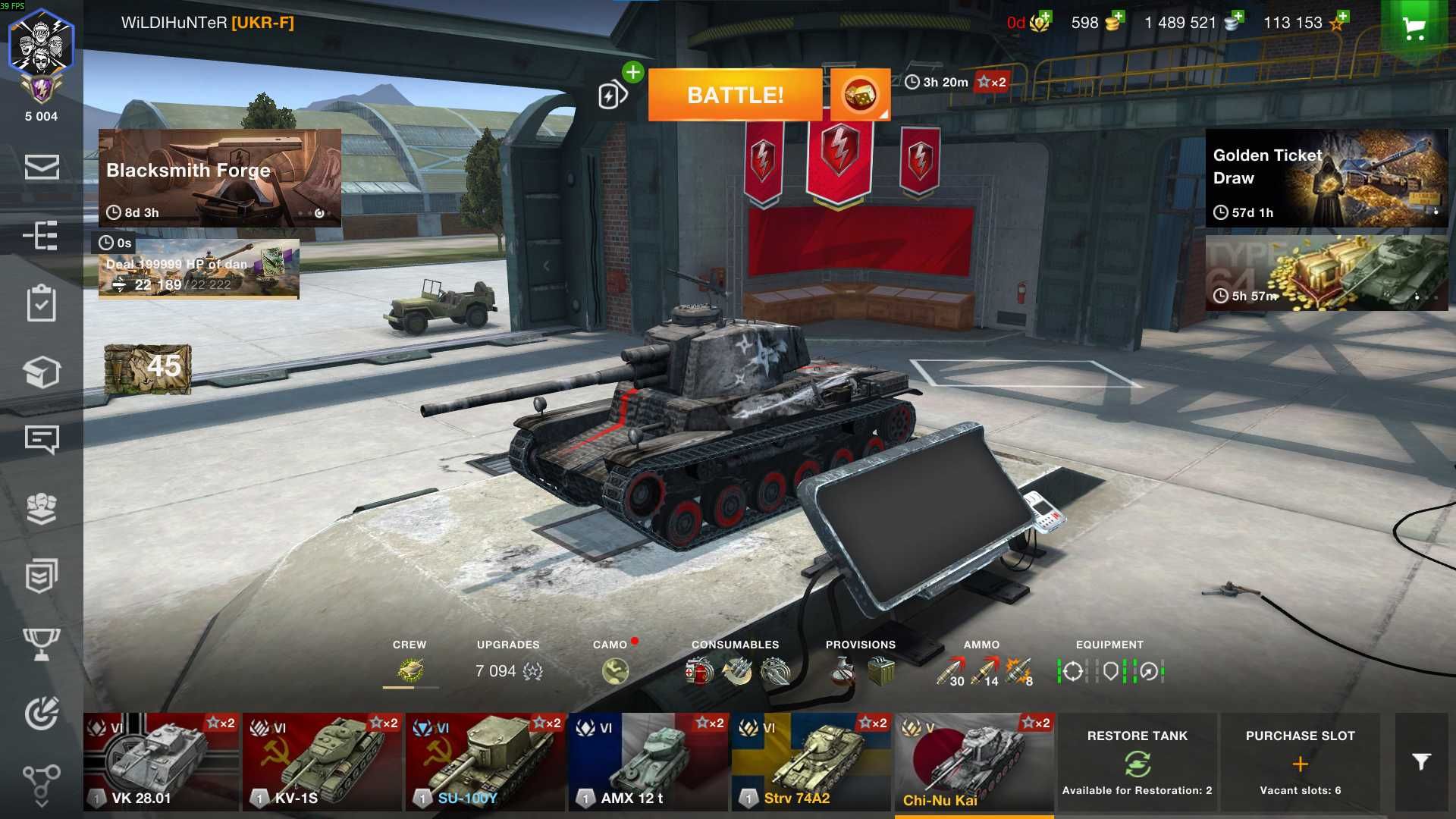 Продаж Топ аккаунту WoT Blitz (EU)