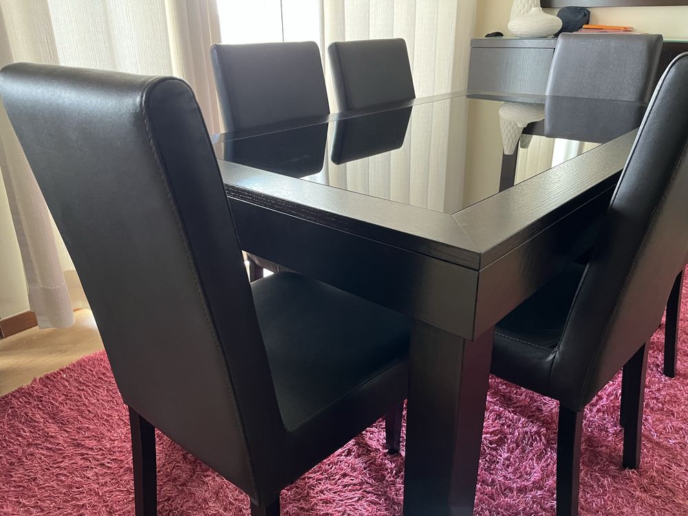 Conjunto de 6 Cadeiras de Sala de Jantar – Elegantes e Confortáveis