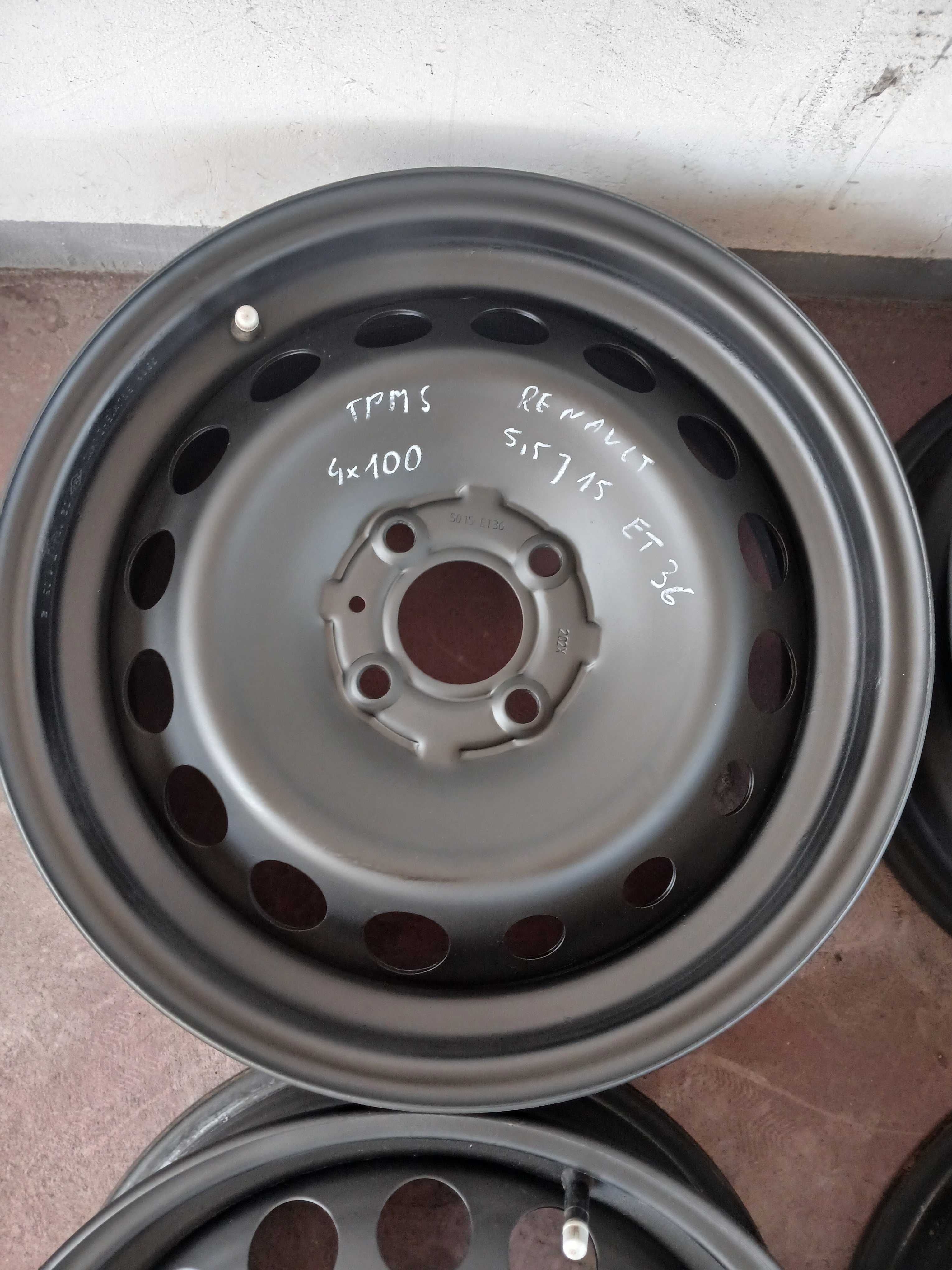 Felgi stalowe Renault Twingo Smart 4x100 5,5j15 et36 i 5j15 et38 TPMS