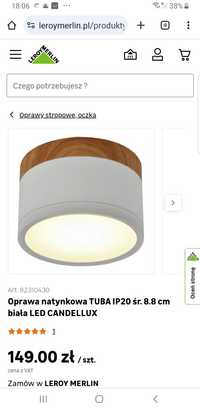 Oprawy natynkowe TUBA LED lampa halogen 3 sztuki