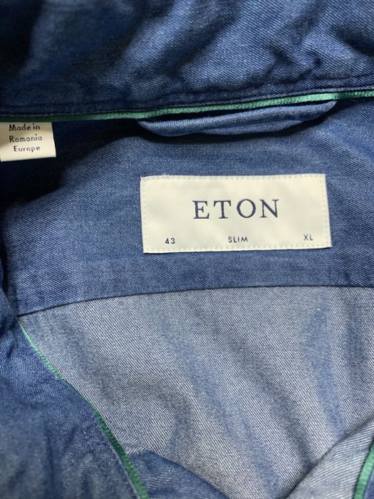 Мужская джинсовая рубашка Eton casual fit denim shirt