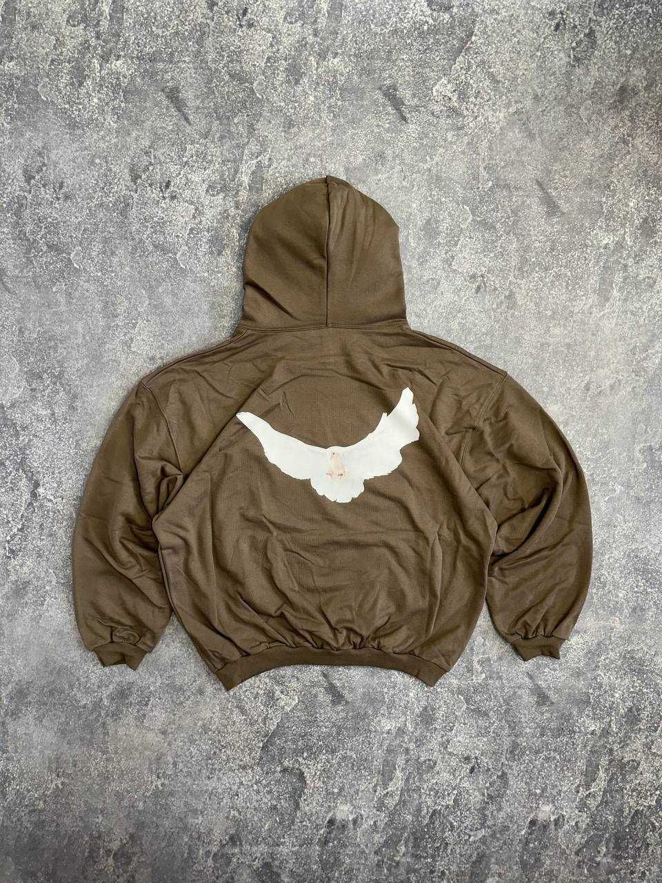 Yeezy GAP Balenciaga худі з голубом коричневе худи кофта S M L.