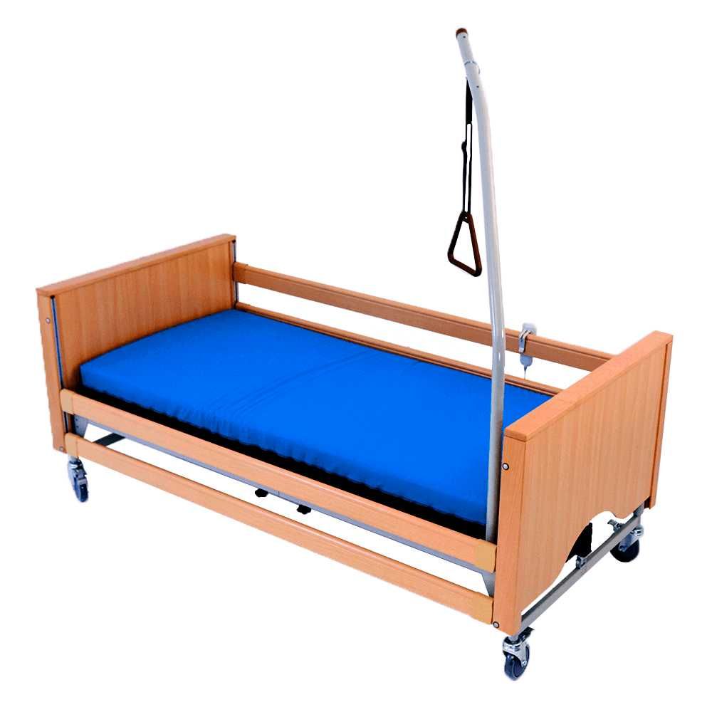Cama Hospitalar DELTA-5F-R com Colchão Anti-Escaras Viscoelástico HR55