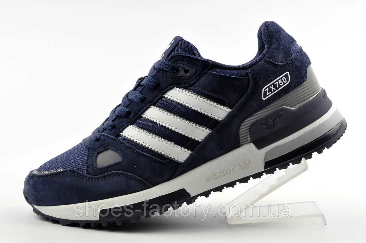 Кросівки чоловічі Adidas ZX750 Сині Код 61089