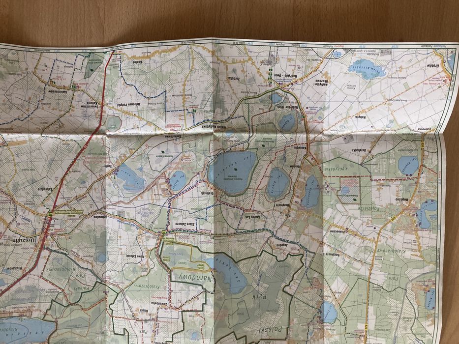 Mapa turystyczna Poleski Park Narodowy, skala 1:40 000, stan bdb